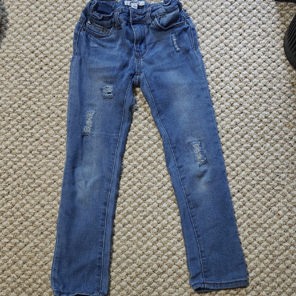DKNY kid's Straight Leg Blue Jeans